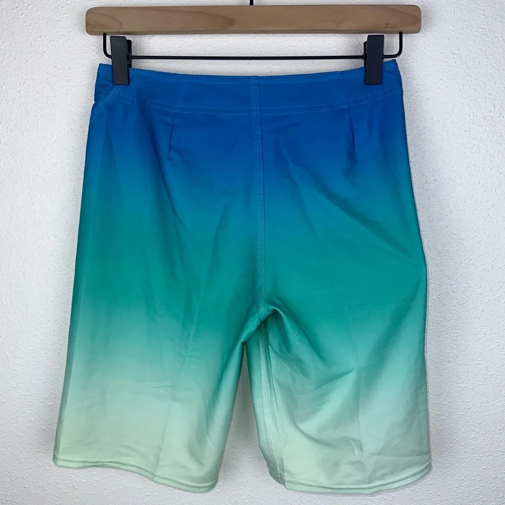 NEW O’Neill Boys Hyperfreak S-Seam Fade Blue Green Ombre Board Shorts 10 (W25”) - Picture 6 of 10